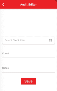 Audit Editor screen