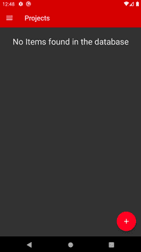 Projects No Items Screen Image