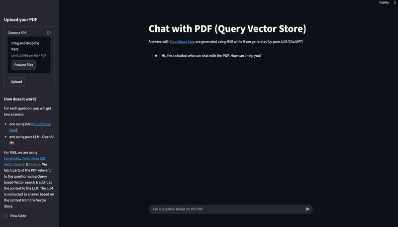 Main Screen Default View