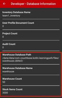 Developer - Database Information