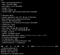 Server set up output
