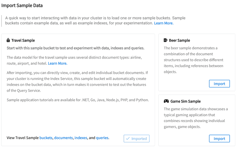 import sample data